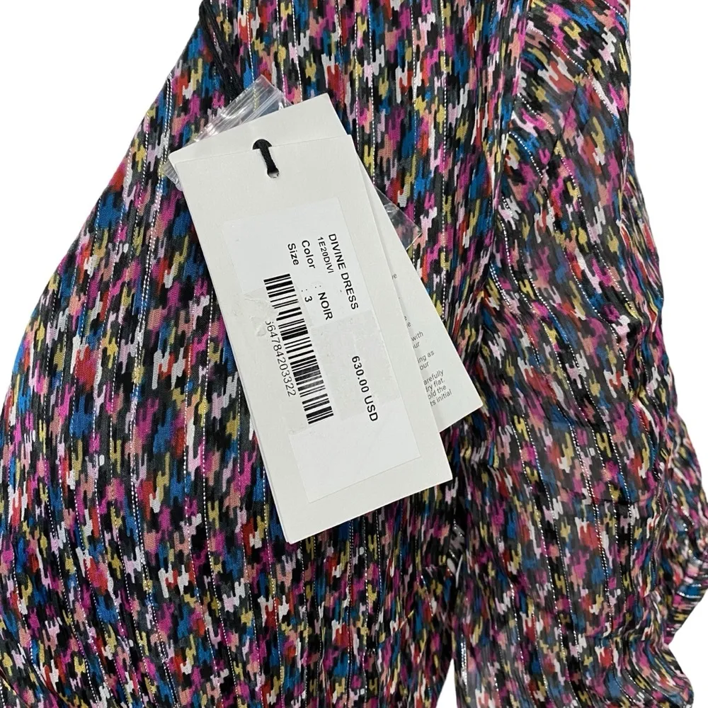 ba&sh Divine Noir Sz Large 10 Open-Back Cut out Vneck Maxi Dress - Image 5