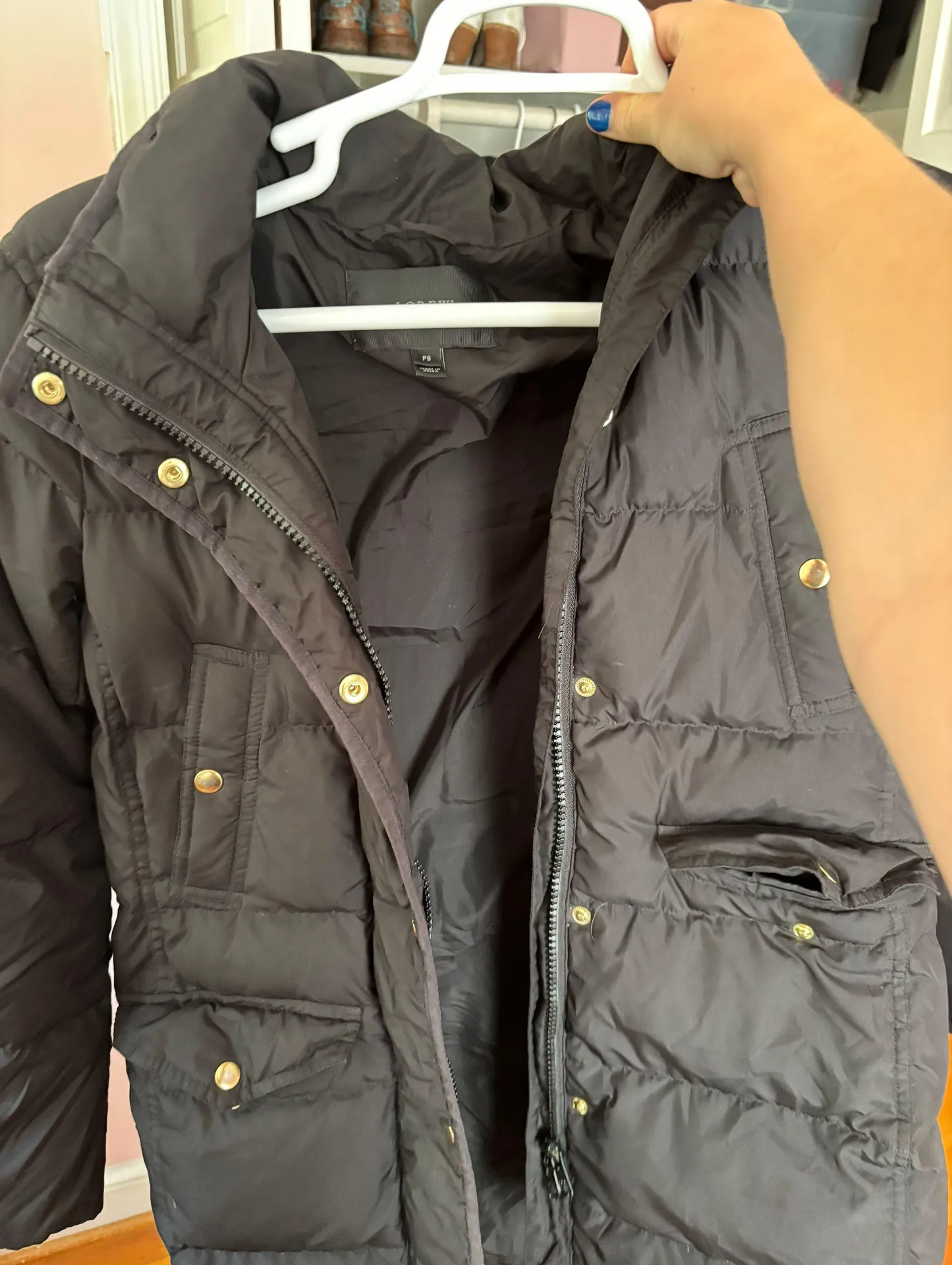 Black Puffer Coat - Image 2