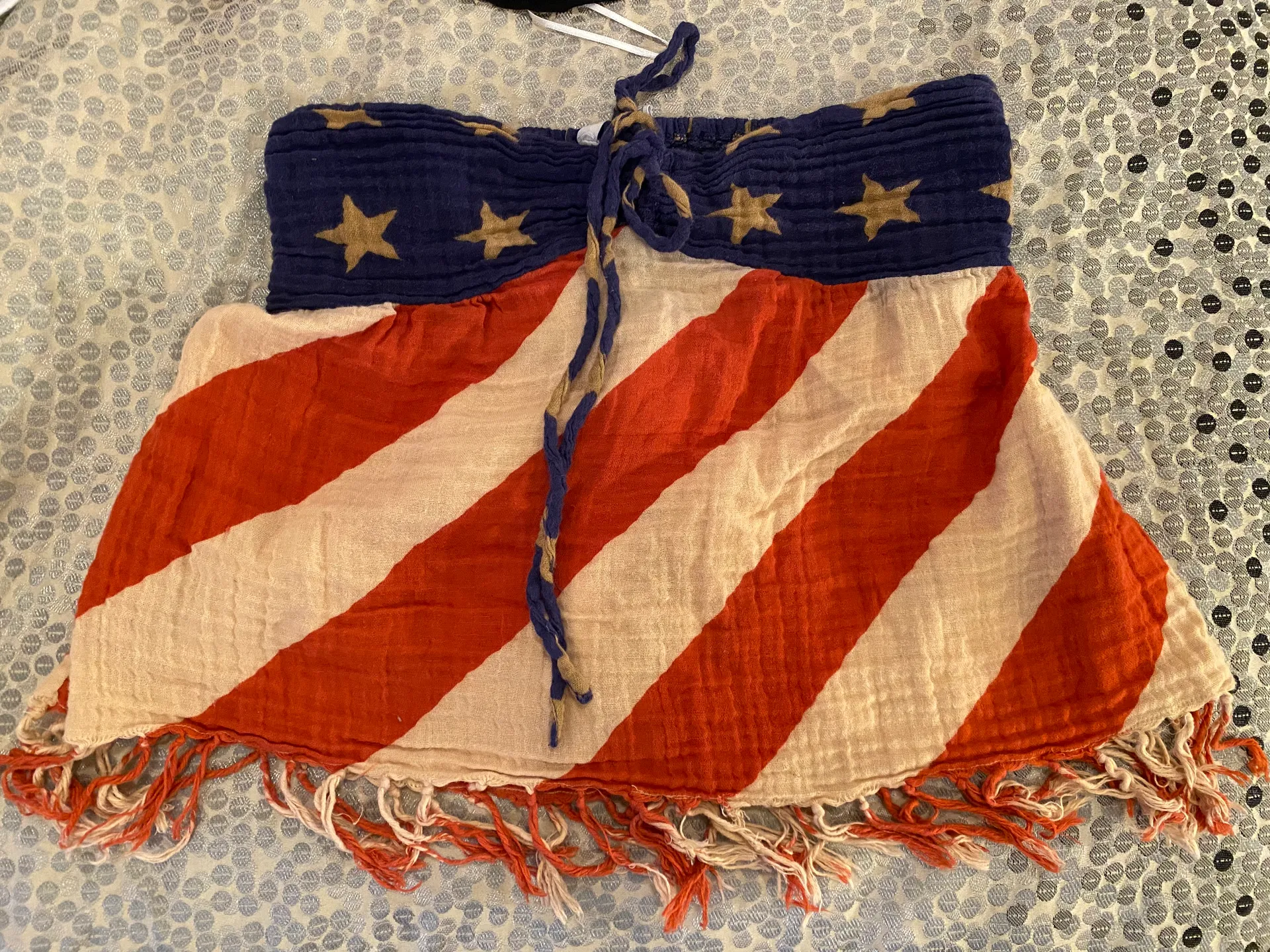 Hippie Laundry American Flag Strapless Top - Image 4