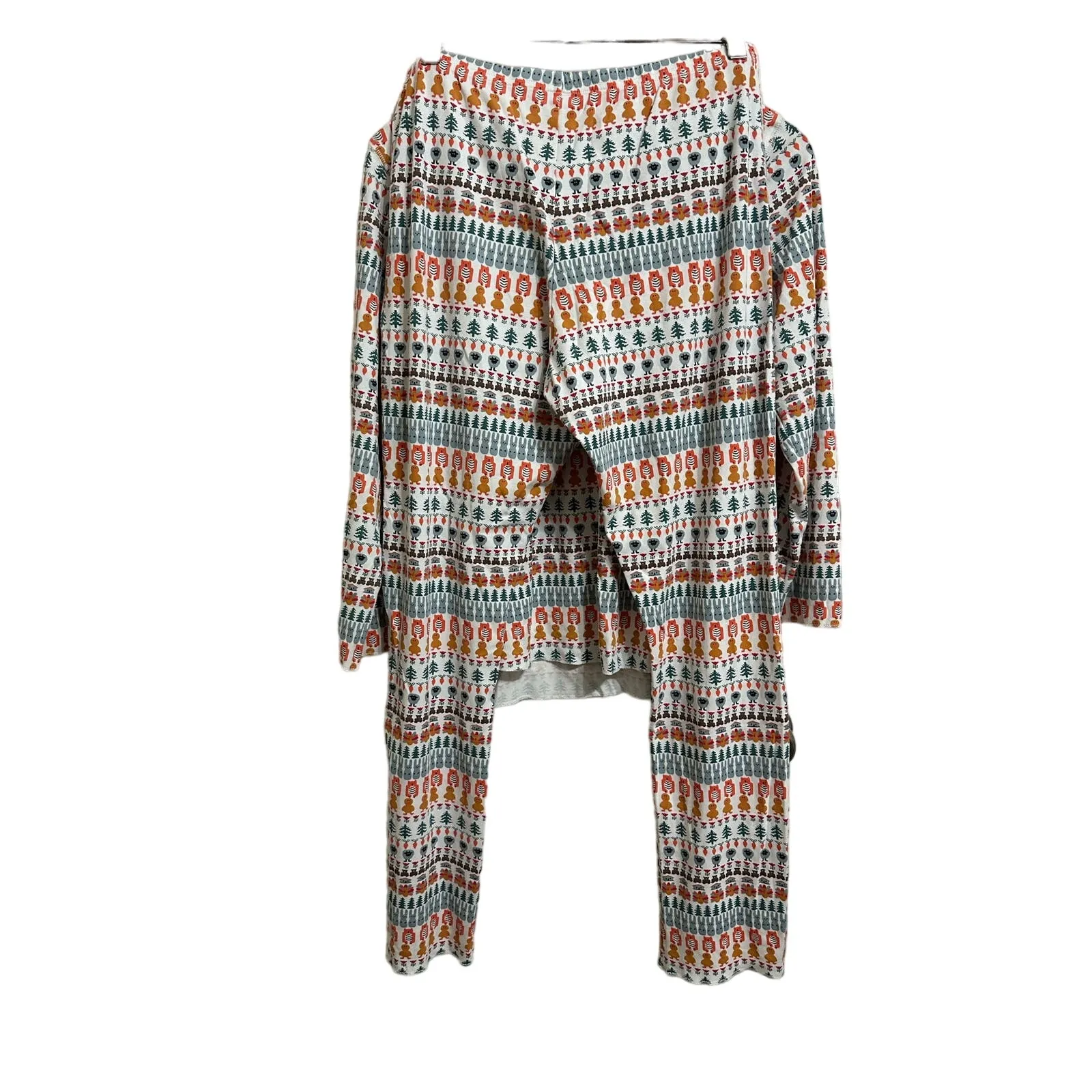 ROLLER‎ RABBIT Bands Weave Pajamas thanksgiving set size Large - Image 7