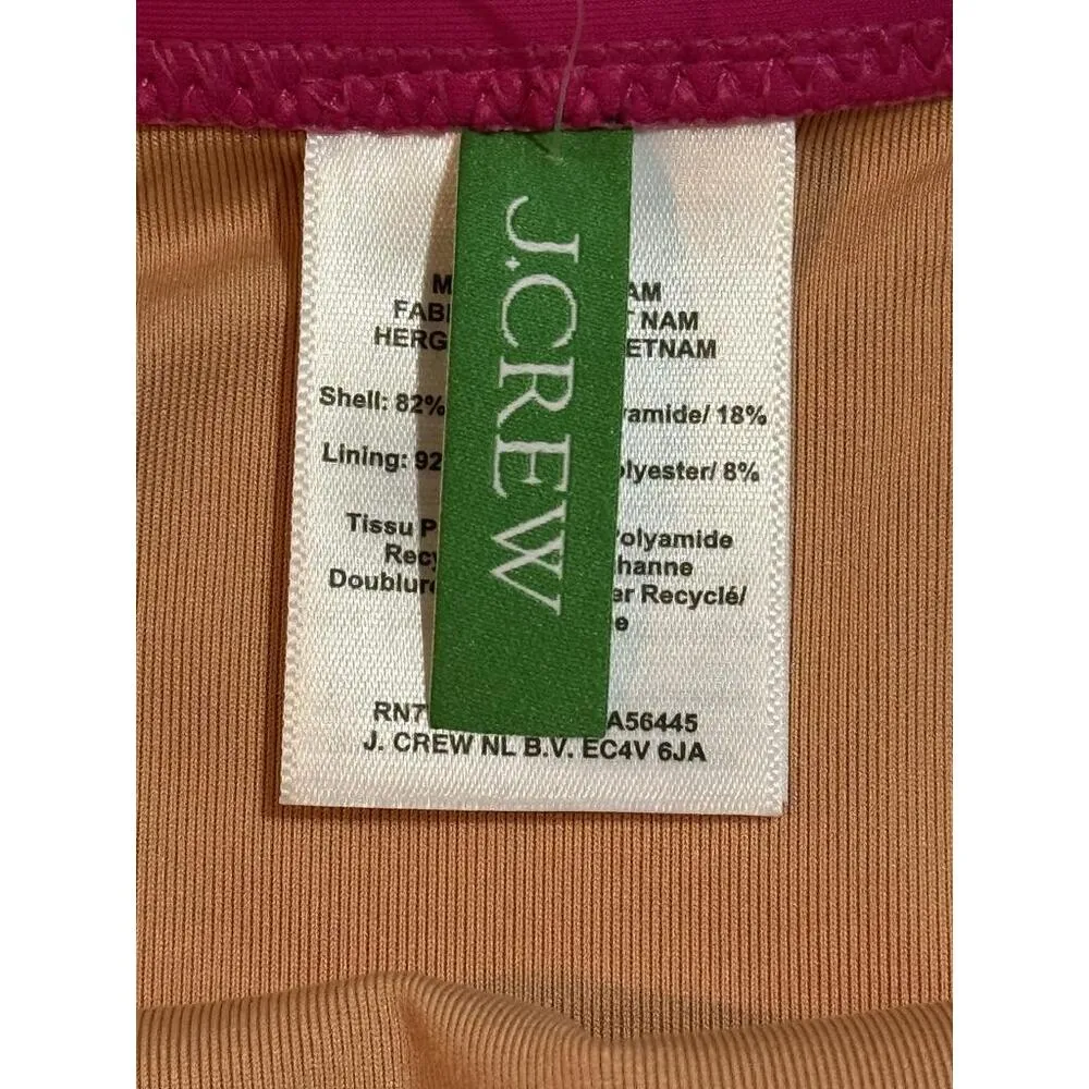 NEW J. Crew Hallie Bikini Bottom BM642 Radiant Fuchsia Pink Womens Size Medium M - Image 4