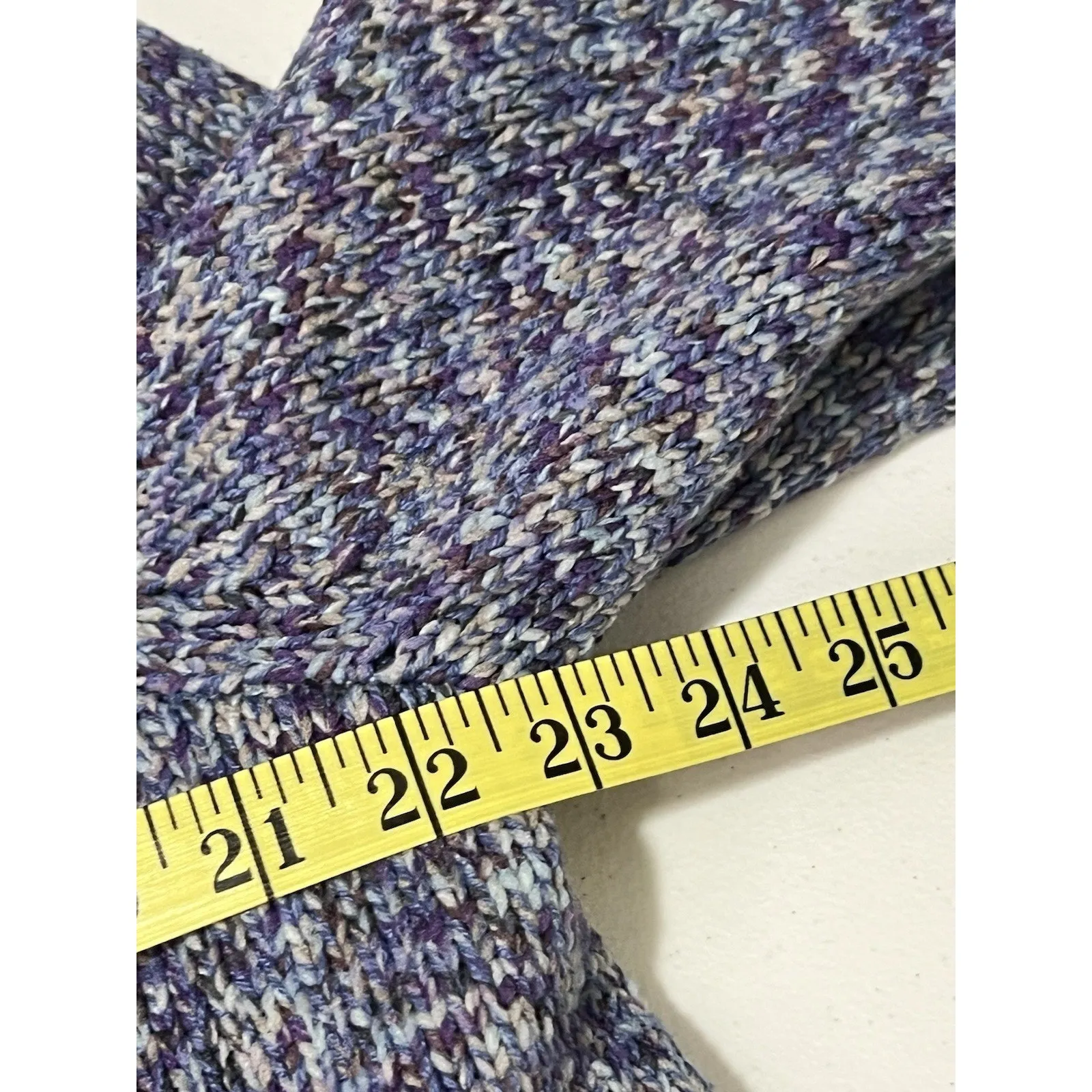 Christopher & Banks Purple White Pattern Button Jacket 3/4 Sleeve Plus Size 1X - Image 9