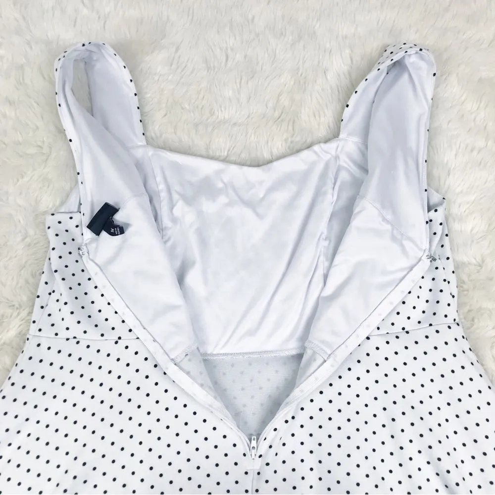 TORRID Retro White Polka Dot Sleeveless Swing‎ Dress Knee Length Knit Size 14 - Image 6