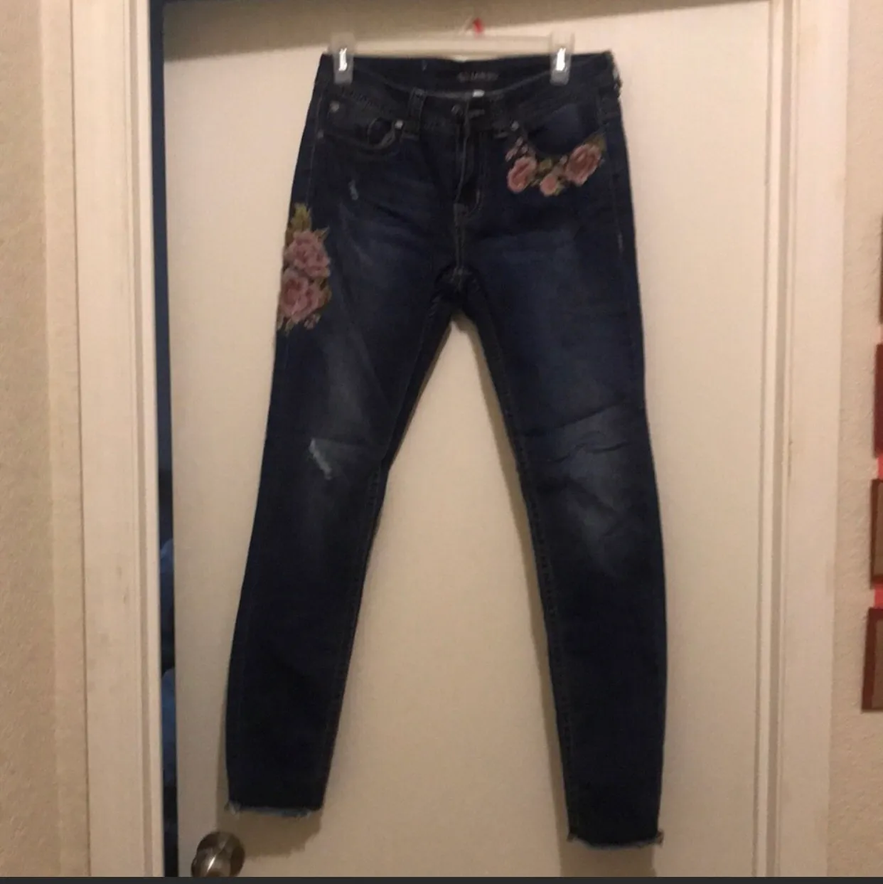 floral straight leg jeans - Image 4