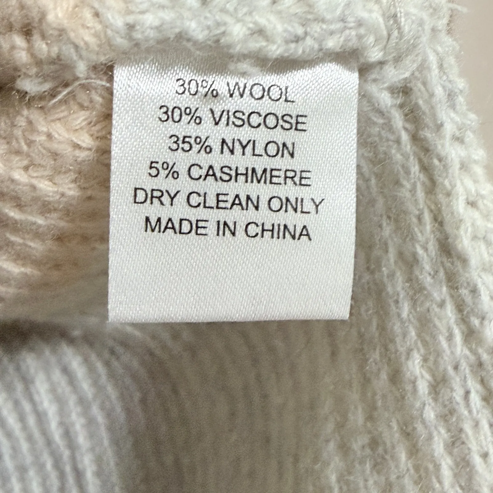 Tuckernuck Knit Fisherman Sweater Size XS Wool Blend Gray Mock Neck Soft Cozy - Image 6