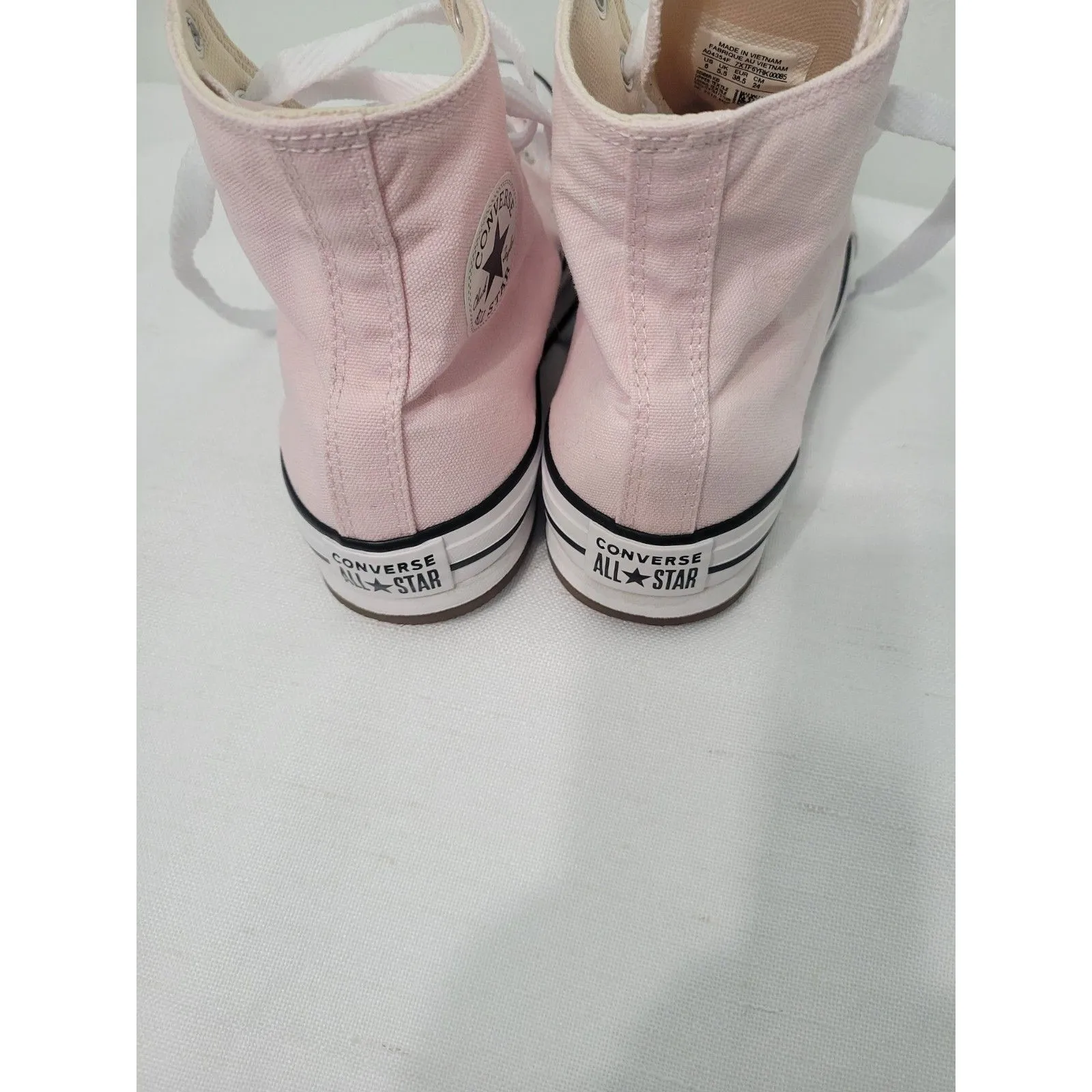 Converse Chuck Taylor All Star Lift Platform High Gingham Light Pink Size 6 - Image 3