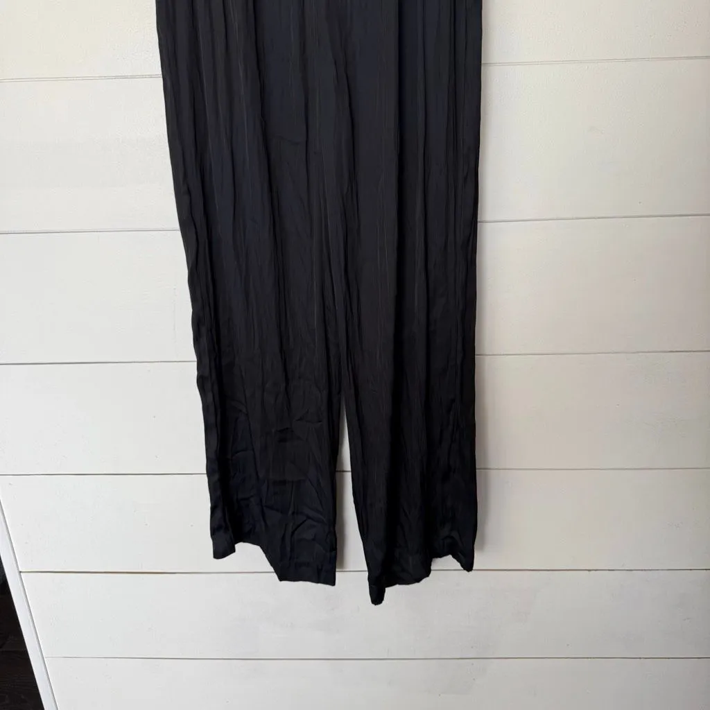 House of Harlow Revolve Women’s Large Satin Wide Leg Pull on Pants Black - Image 6