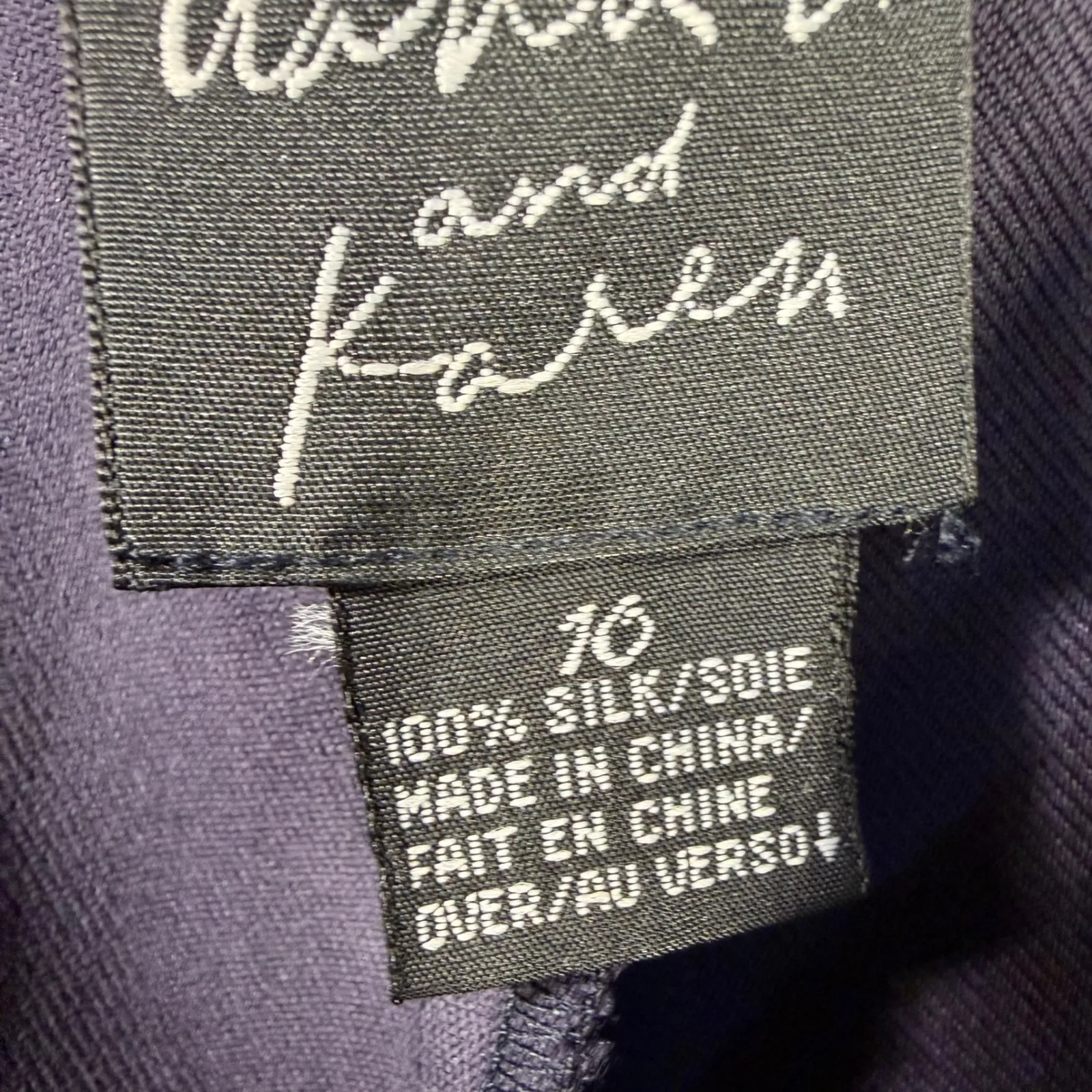 Dana B and Karen Silk Nautical Button Pants Women's Size 10 Navy Blue - Image 10