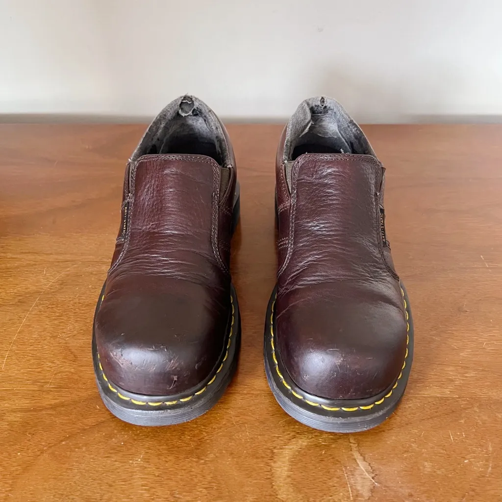 Dr Martens • Resistor ST slip on loafer chunky platform industrial brown leather - Image 4