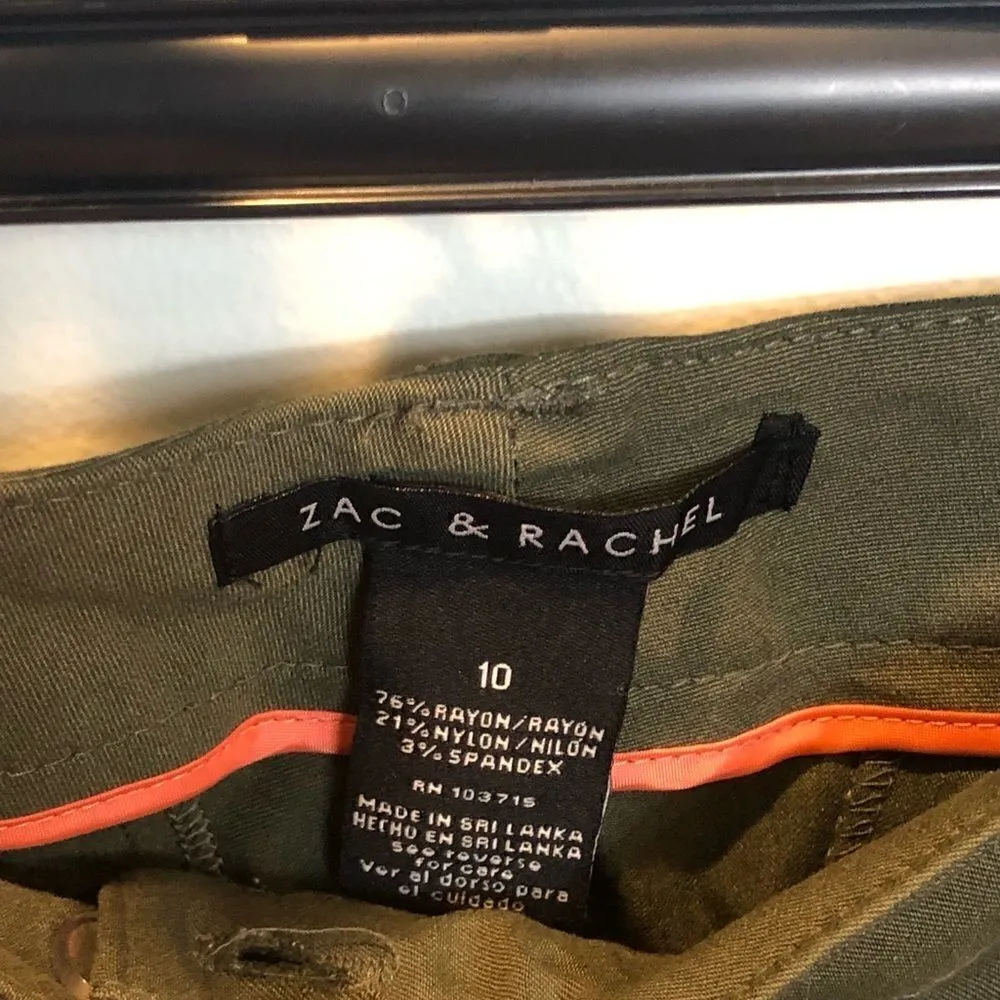 Zac & Rachel Olive Green Slim Leg Leggings Women’s Size 10 *** read description Green - Image 8