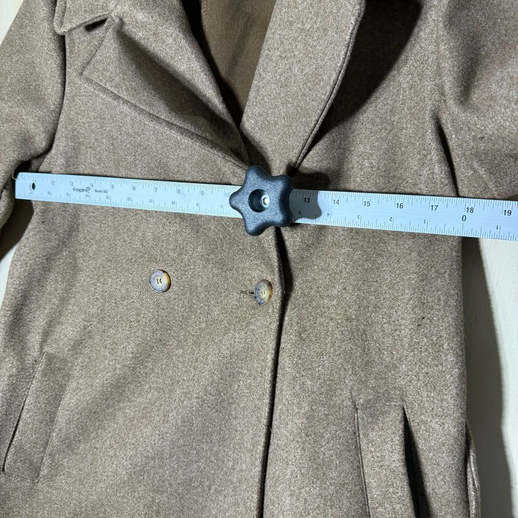 Love Tree Women’s Belted Long Coat Size Large Brown Polyester Style Peacoat - Image 6