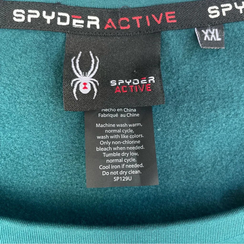 Spyder Active Teal Long Sleeve Performance‎ Top | Size XXL - Image 7