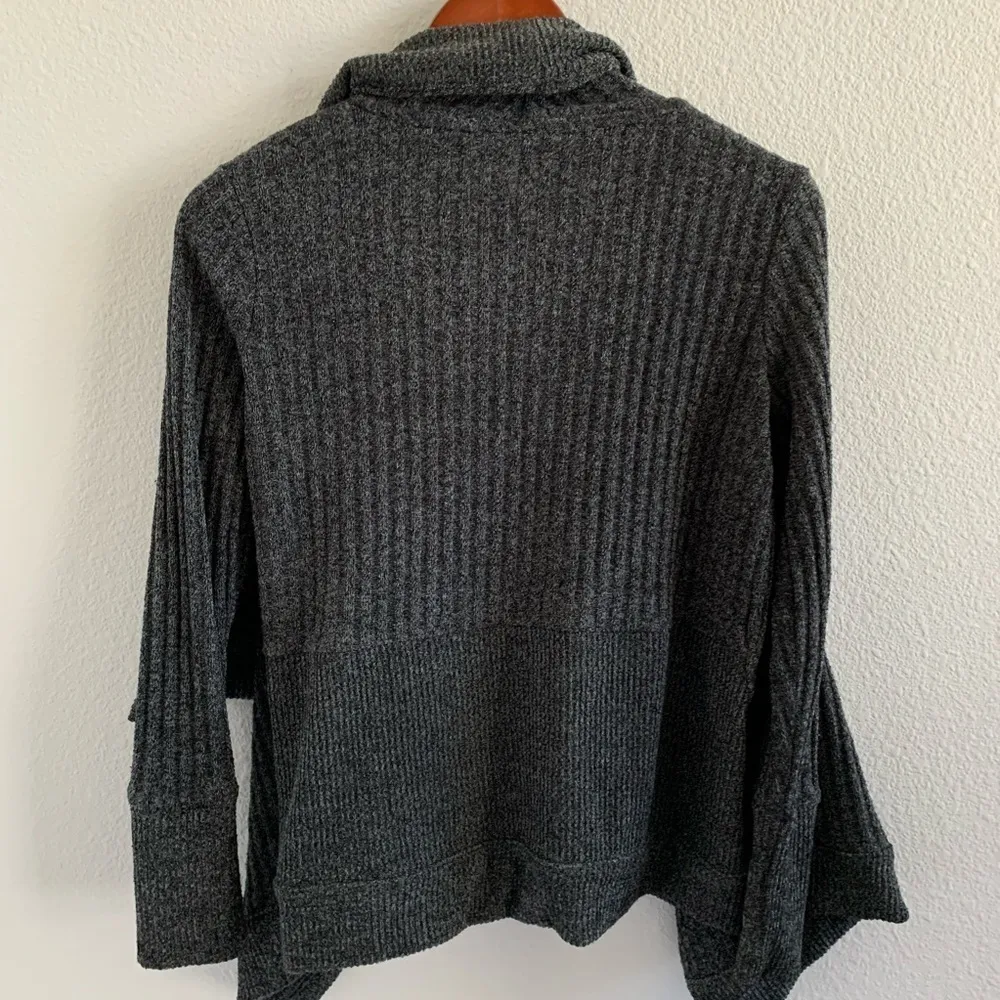 Athleta Tiburon Wrap Cardigan Charcoal Gray Athleisure Casual Comfort XXS - Image 6