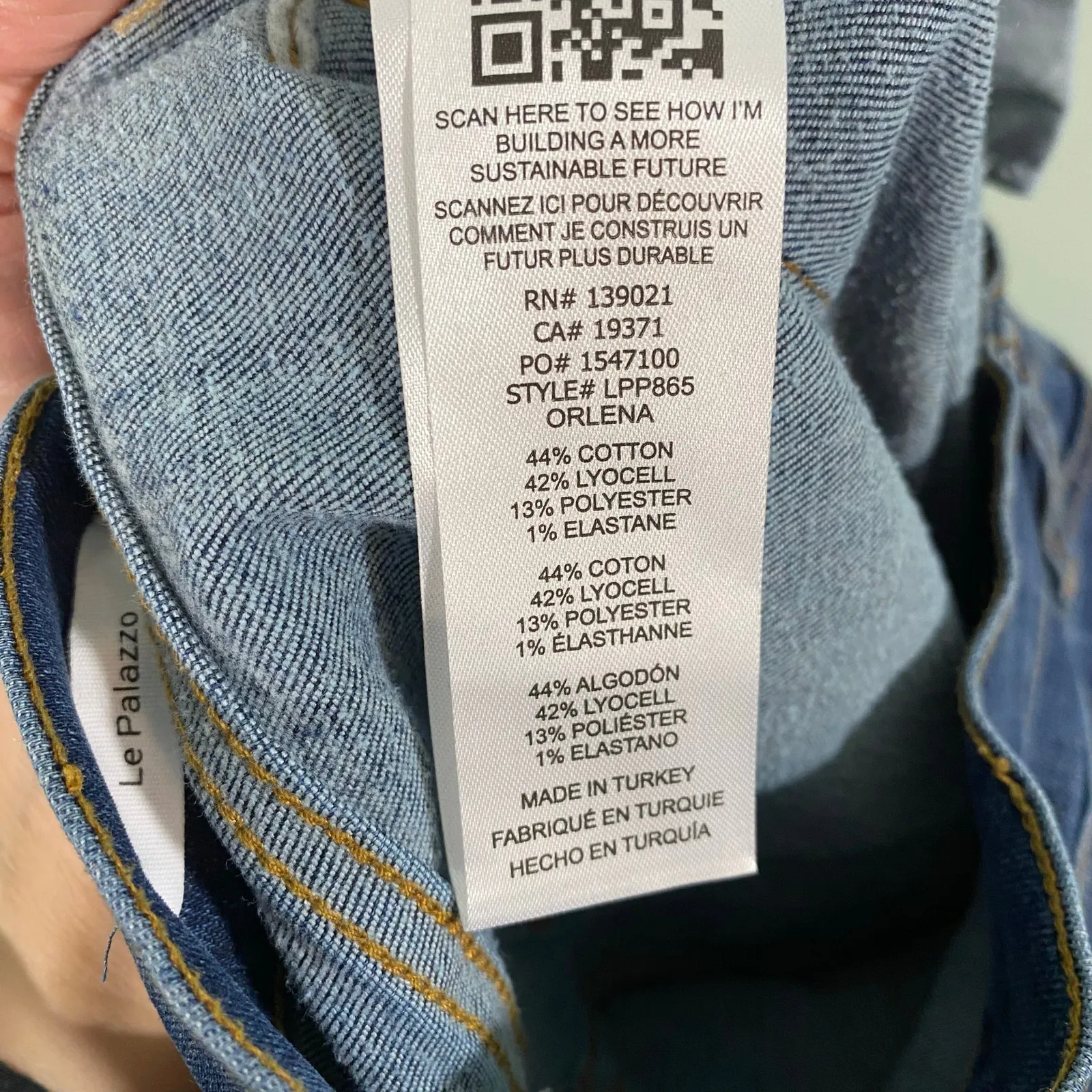 Frame Women Orlena Blue Le Plazzo High Rise Wide Leg Jeans Size 28 #LPP865 - Image 7