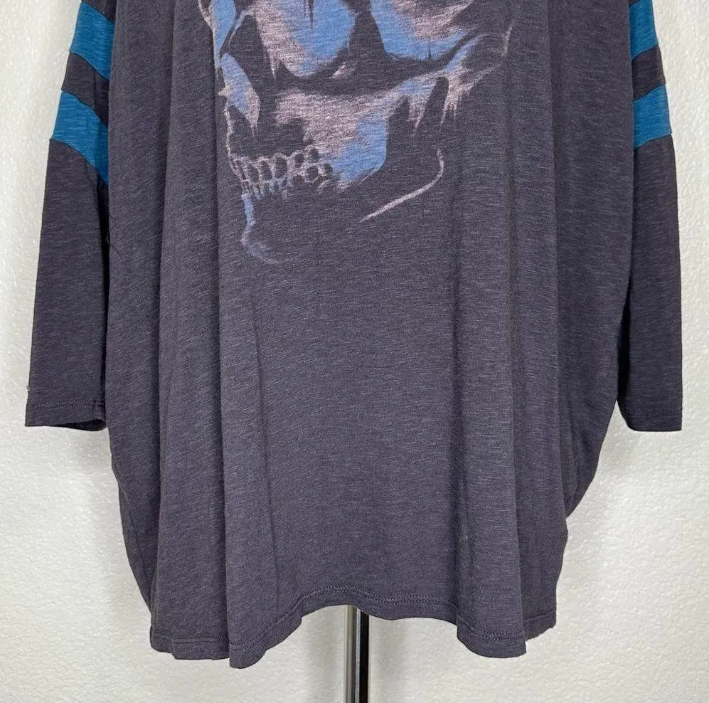 Torrid Skull Classic Fit Super Soft Slub Long Sleeves Drop Shoulder Tee - Image 3