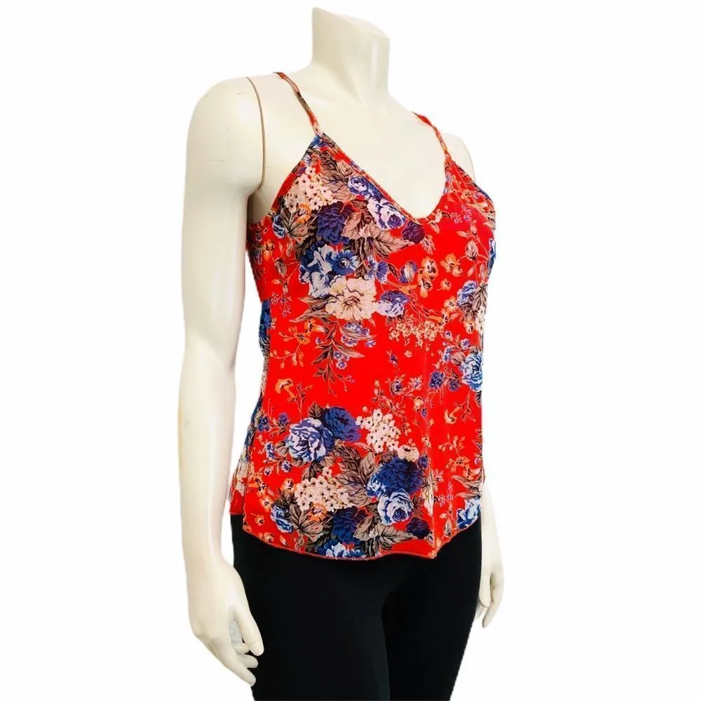 LAVENDER FEILD Red Floral Spaghetti Strap Tank - Image 3