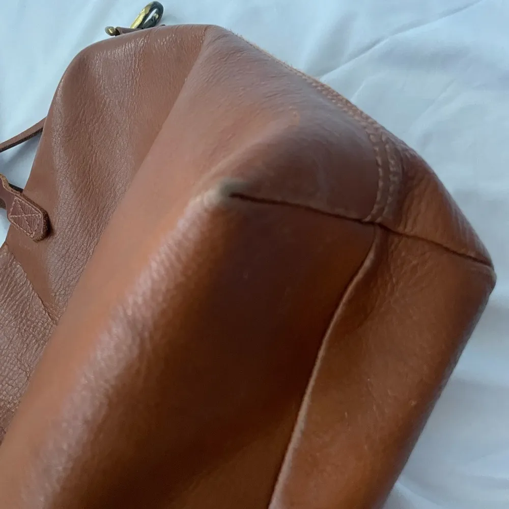 Madewell  Crossbody Cognac Leather Satchel Handbag - Image 10