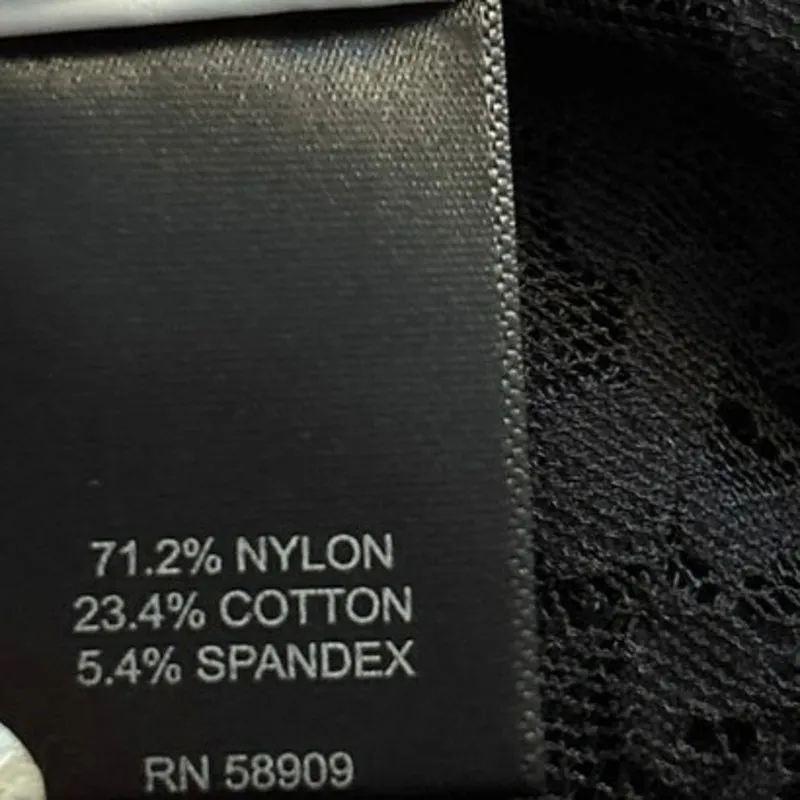 NEW Chelsea & Violet Size S Sheer Floral Lace Long Sleeve Top Black Goth Grunge - Image 4