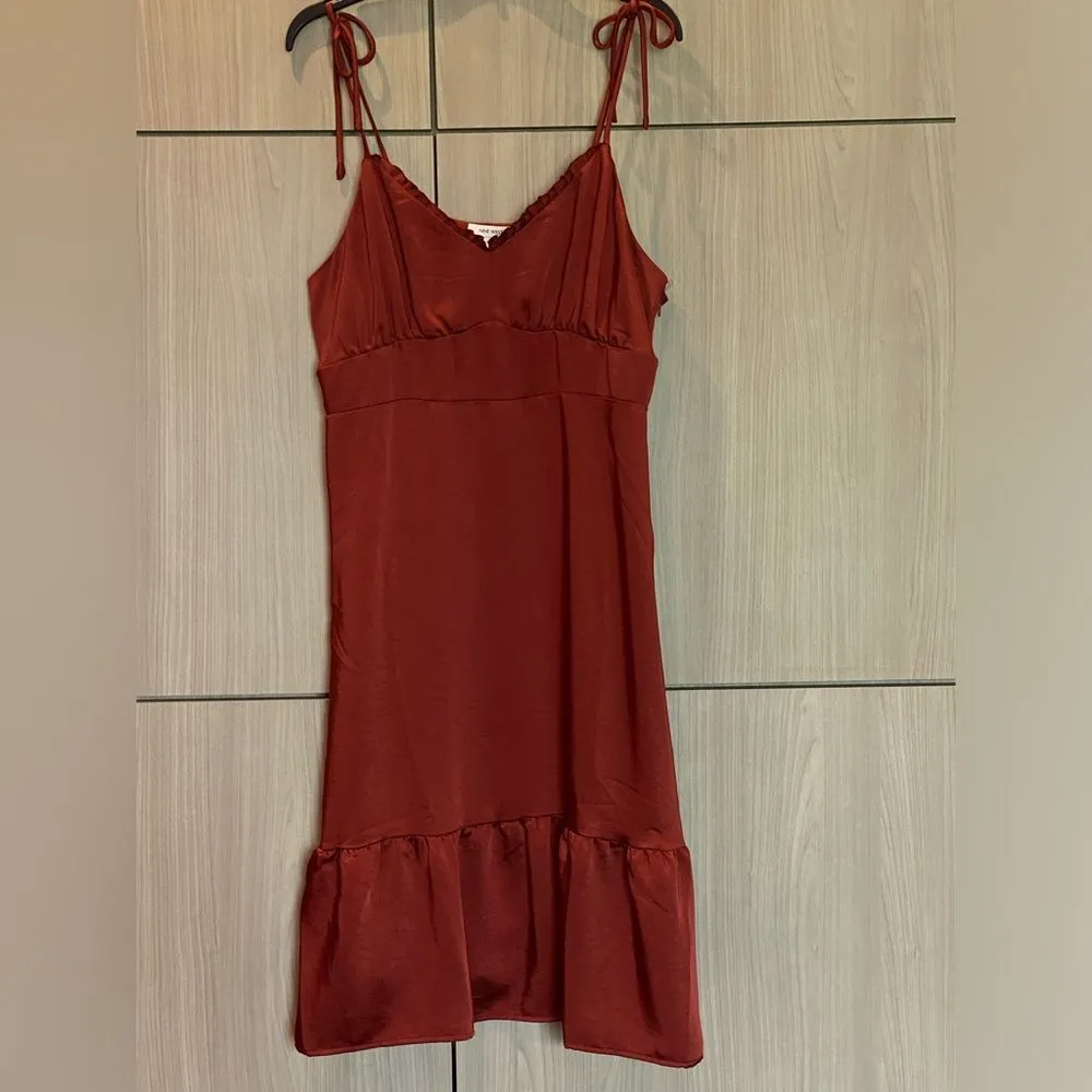 NWT Women's Nine West Strappy Midi Dress XL - Paprika Red - Image 9