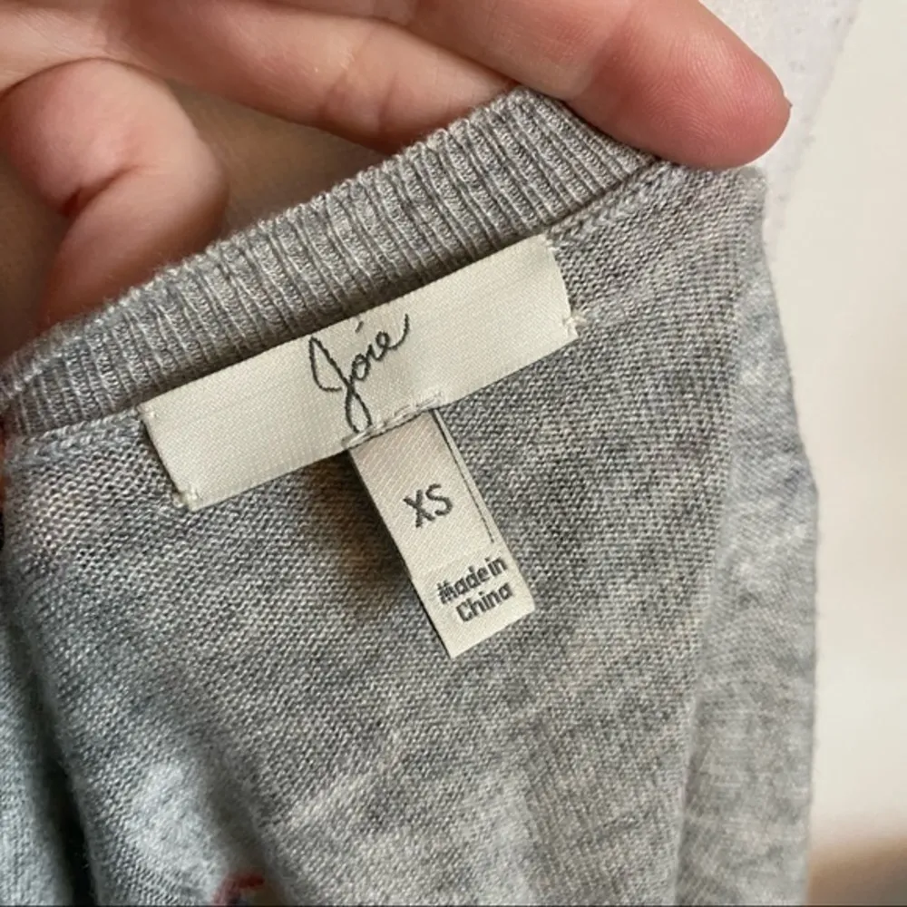 Joie • Eloisa B Grey Floral Crew Neck Sweater - Image 56