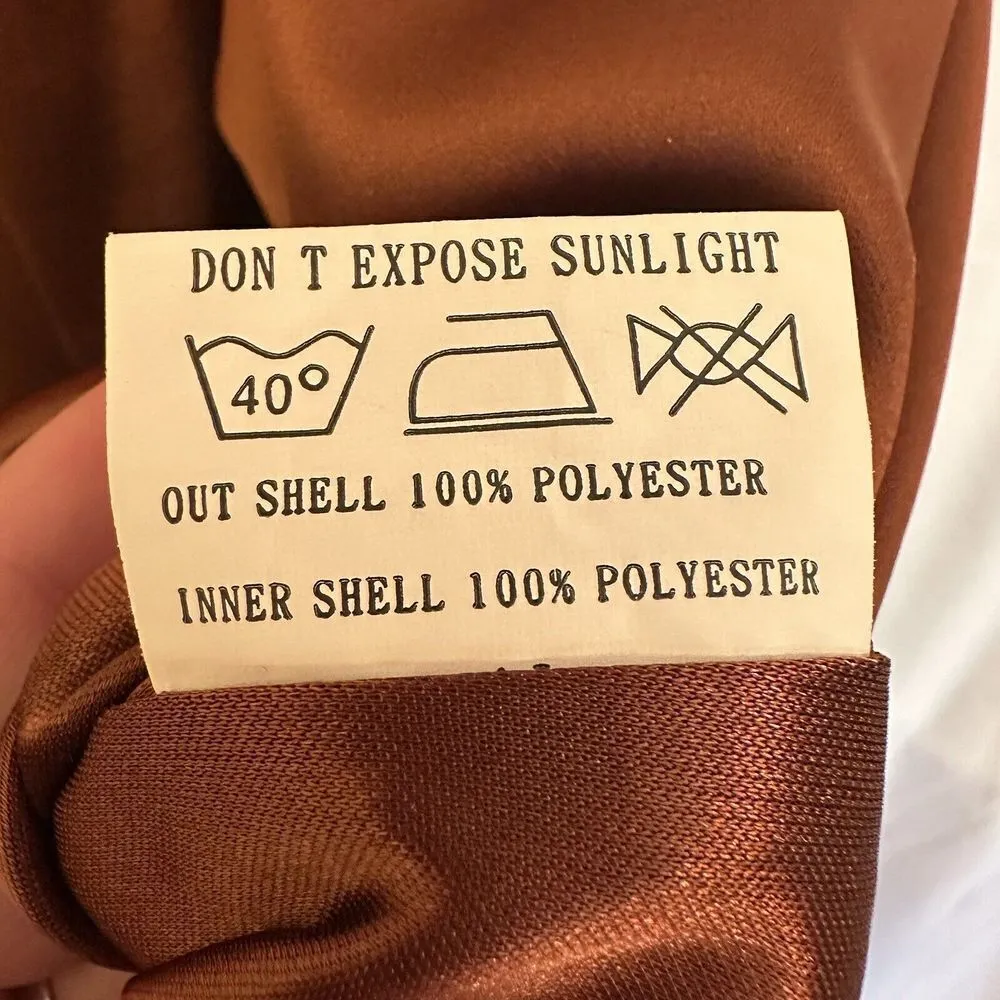 Revelry Bridesmaid Maternity Skye Satin Dress Rust Terracotta Brown Formal Sz 18 - Image 11