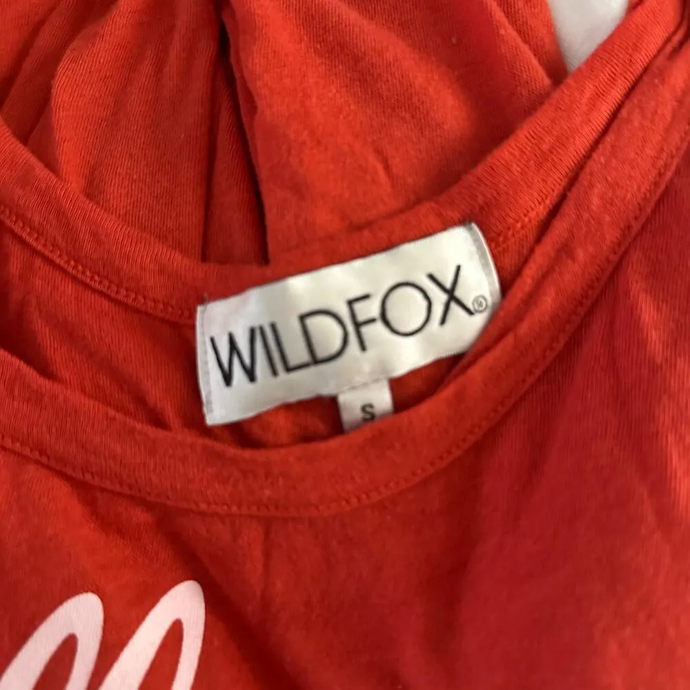Wildfox All American Girl Scoop Neck Tank Top Red Size Small - Image 2