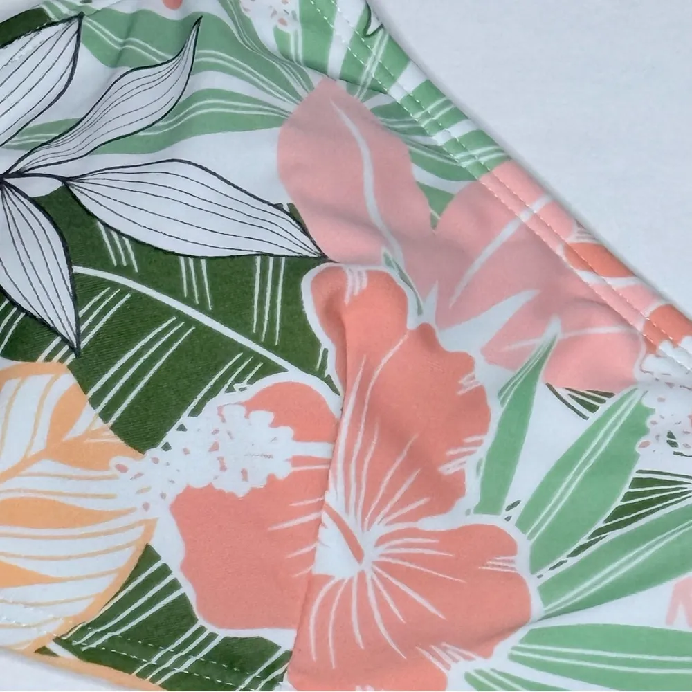 Xhilaration Juniors Tropical Floral Swim Bikini Adjustable Top Large (8-10) New! - Image 3