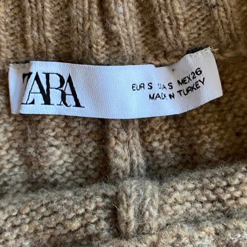 ZARA Knit Shorts Camel Tan High Waist Elastic Waist Women S - Image 4