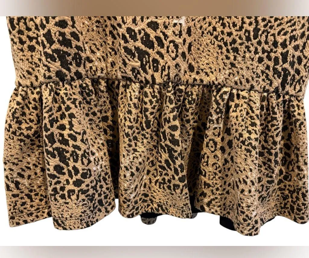 Anthropologie Maeve Animal Print Knit Cut Out Mini Dress - Image 6