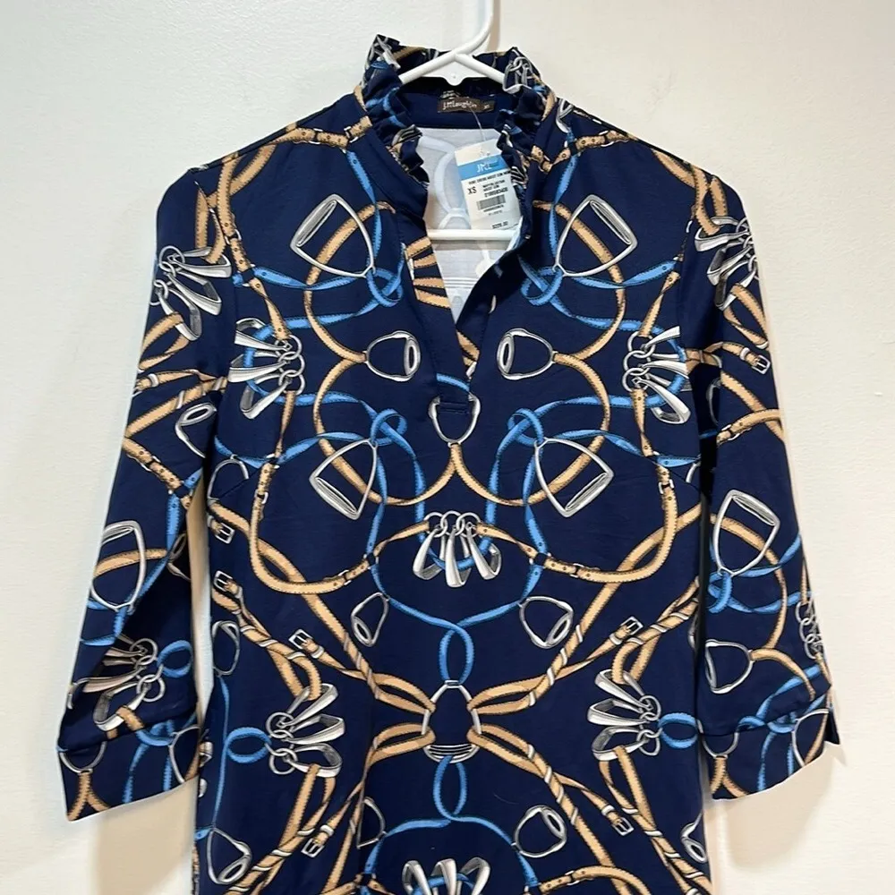 J Mclaughlin Womens‎ Rose Dress XS Ascot Chain Equestrian Catalina Stirrup NEW - Image 4