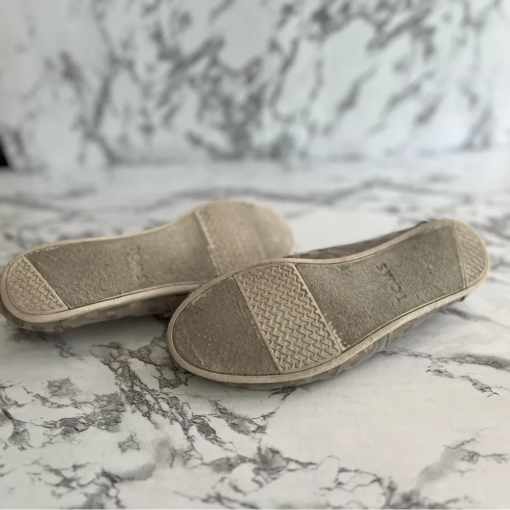 Toms Drizzle Loafers 8 Gray Rose Gold Polka Dot Casual Flats - Image 12