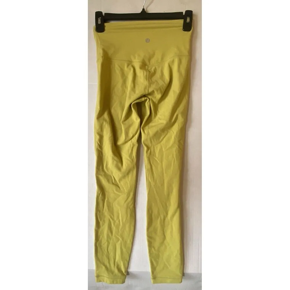 Lululemon Women's Size 4 Yoga Lime Green Leggings Stretch Athletic Pants - Image 2