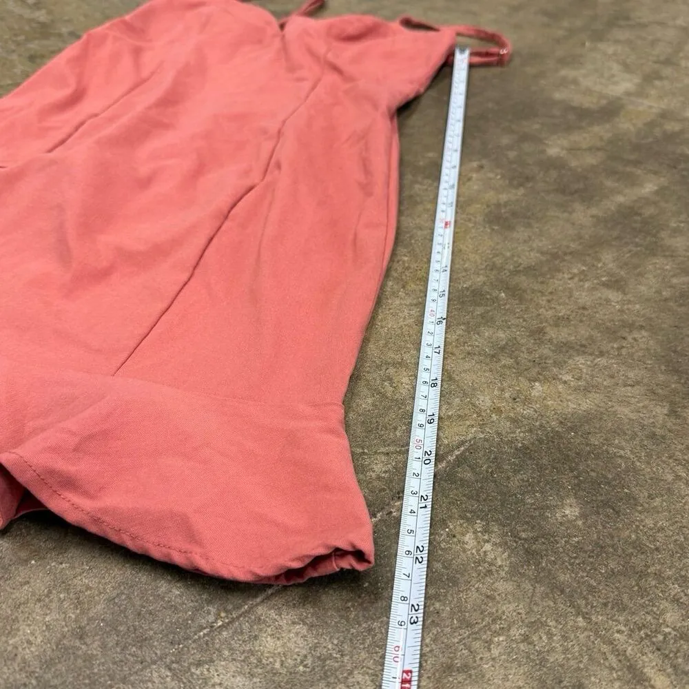 Coral Salmon pink peplum mini dress - Image 7