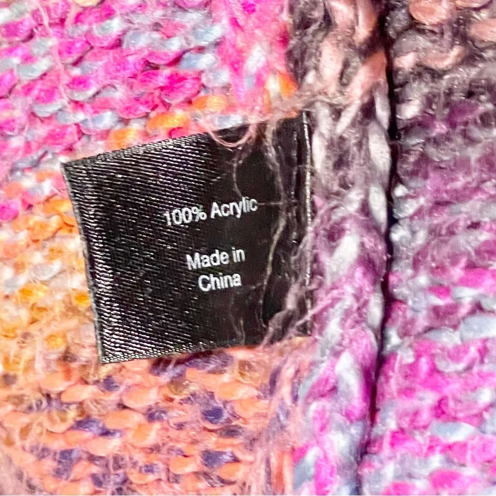 Lane Bryant Plus Size 22/24 Pink Multi Stripe Open Front Cardigan Sweater - Image 5