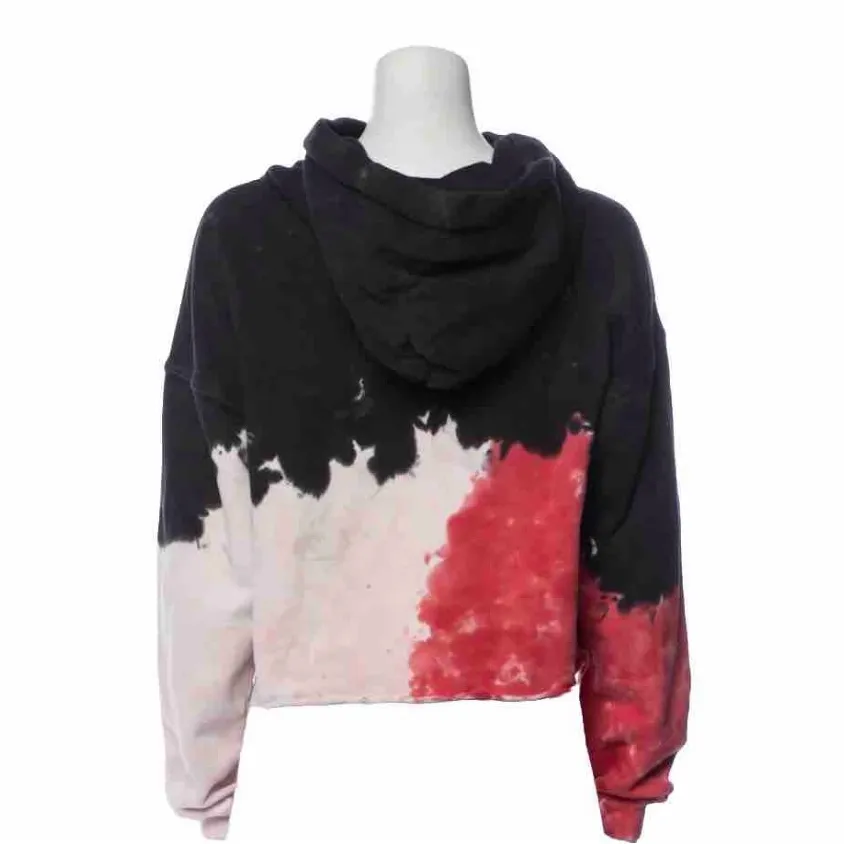 REDONE Colorblock Pattern Women’s Red Black & White Sweatshirt Hoodie Size Small - Image 3