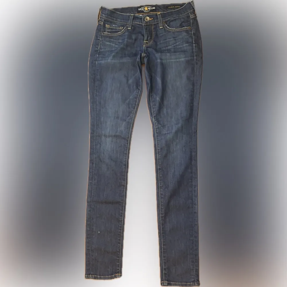 Lucky Brand Charlie Skinny Dark Wash Blue Jeans Women’s 0/25 - Image 2