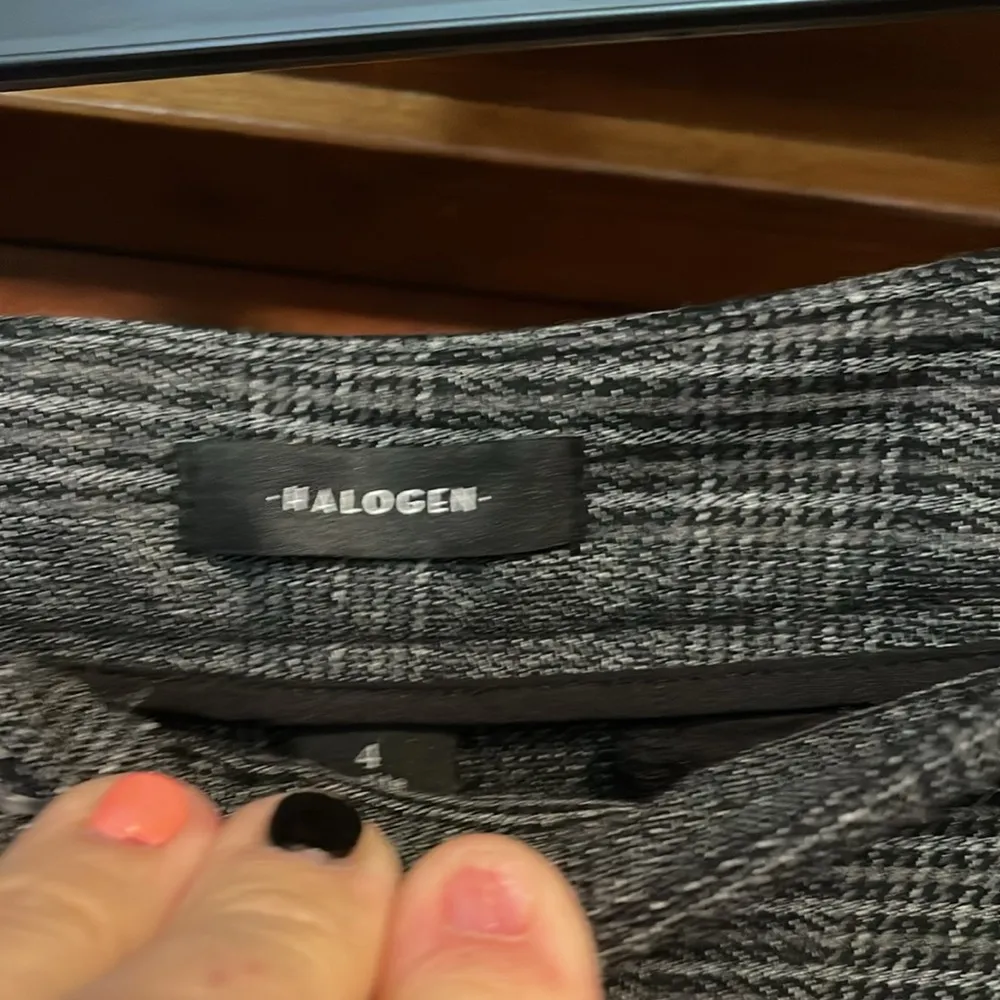 Halogen  wide leg plaid trouser - Image 2