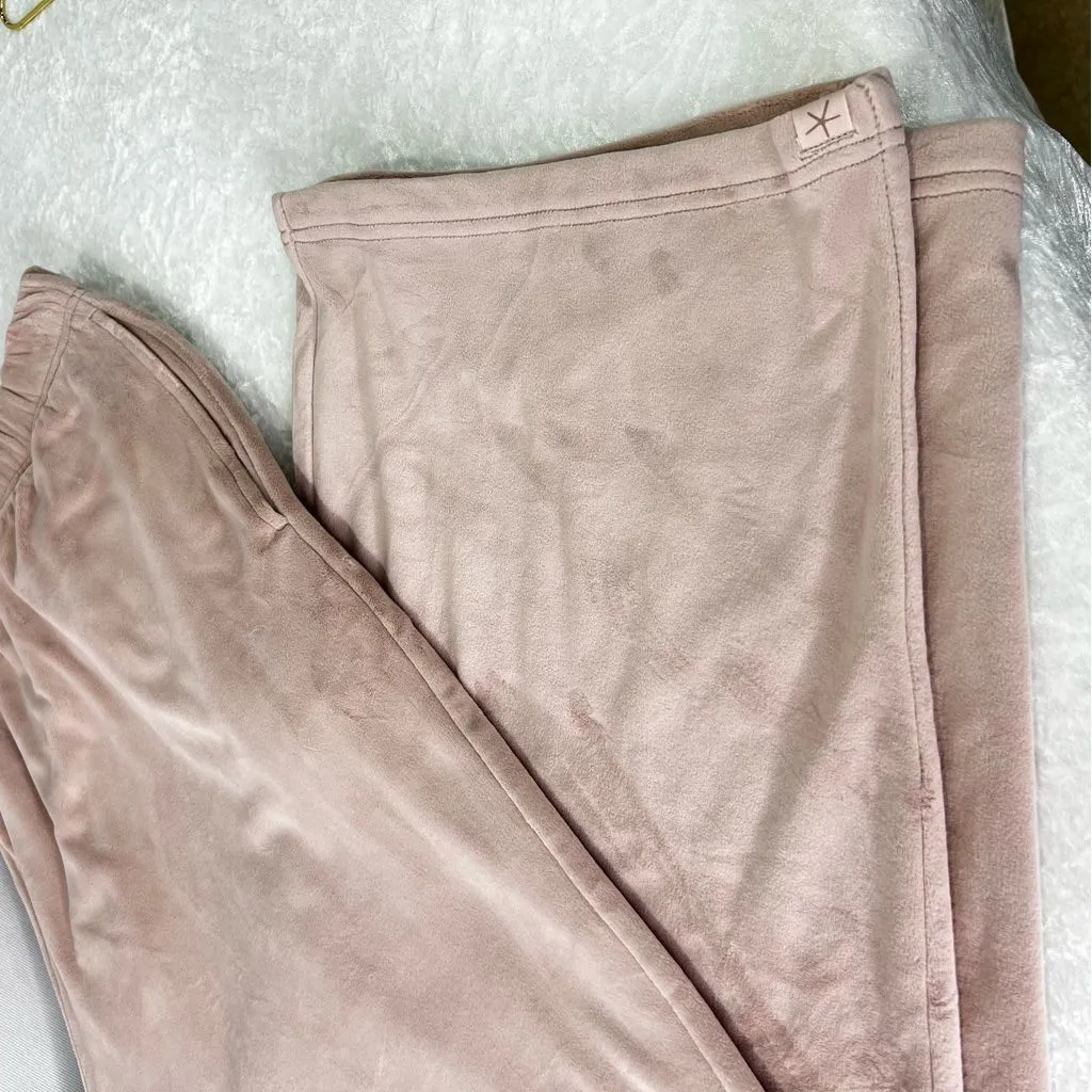 Barefoot Dreams Luxechic Wide Leg Pant Plus Size 3X Faded Rose Pink Velvet Comfy - Image 5