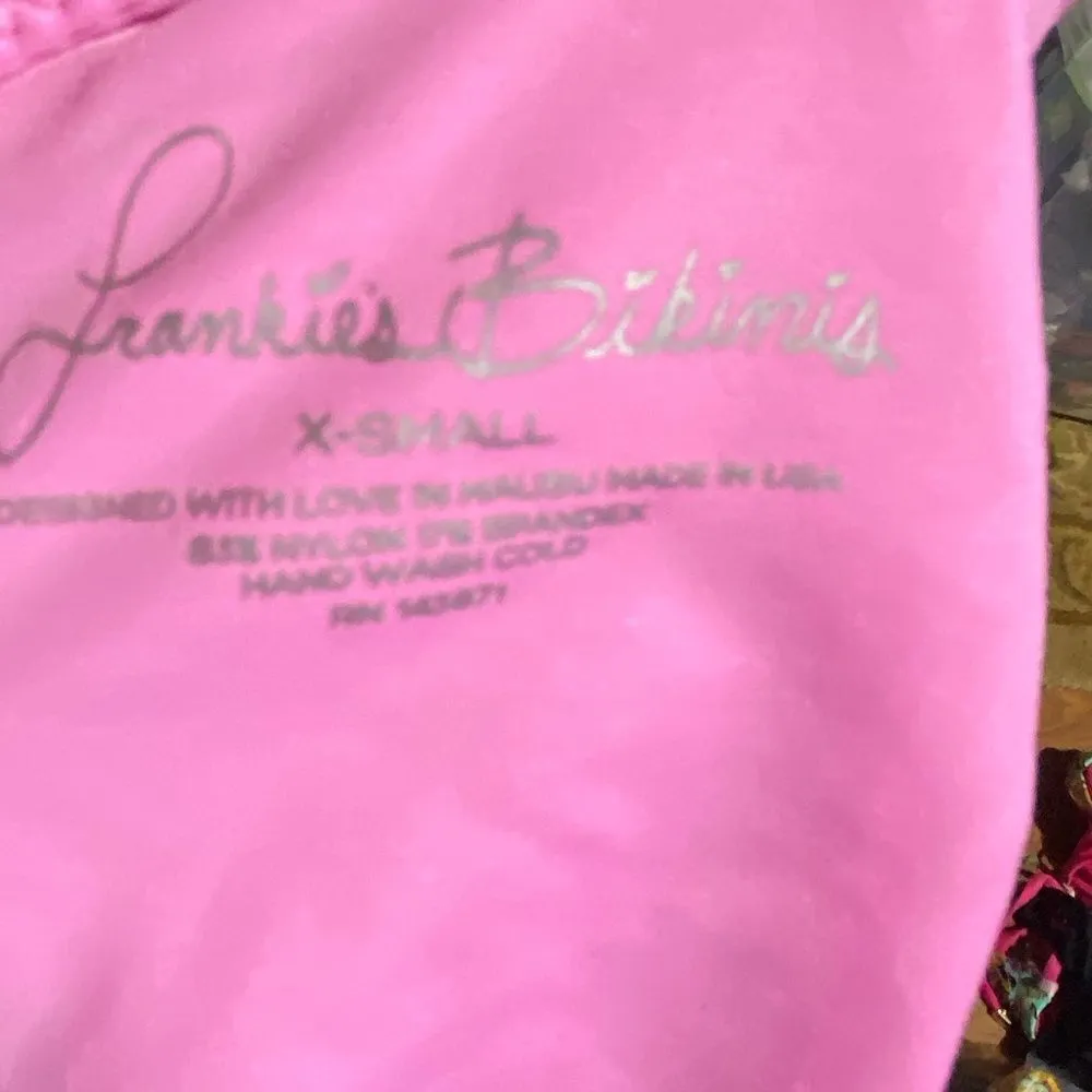 frankie's bikinis  Crocheted Pink Bikini‎ Bottom - Image 6