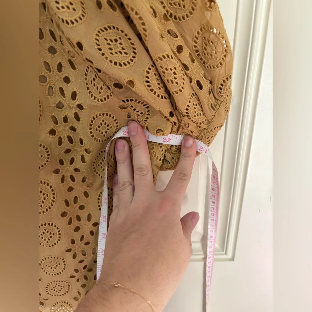 Cleobella Kate Blouse Size Medium in Wheat - Image 4