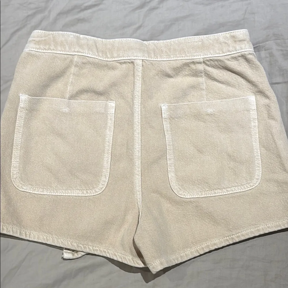 NWOT Zara Tan Mini Skort with Button Detail - Image 3