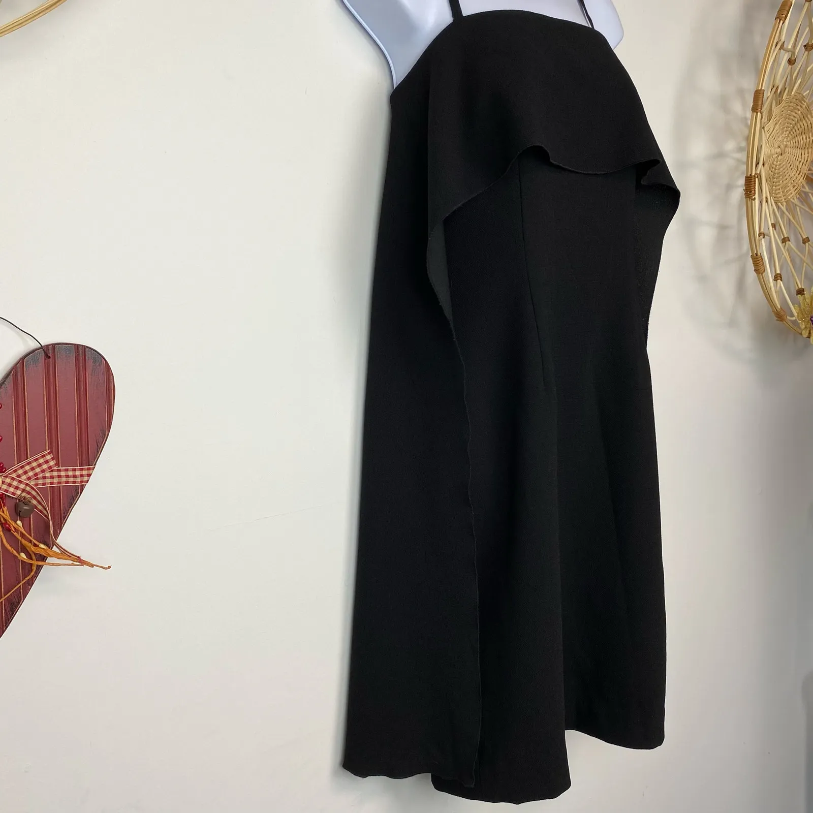 Trina Turk Black Ruffled Genius Strapless Convertible Cocktail Dress Size 4 - Image 9