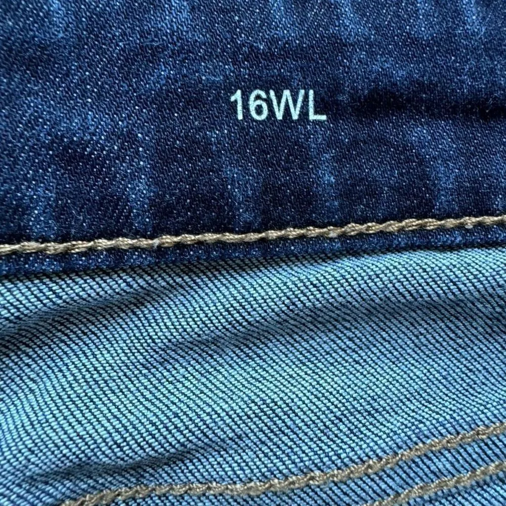 St John’s Bay Dark Blue Straight Leg  High Rise Tall Long Denim SZ 16WL #2047 - Image 7