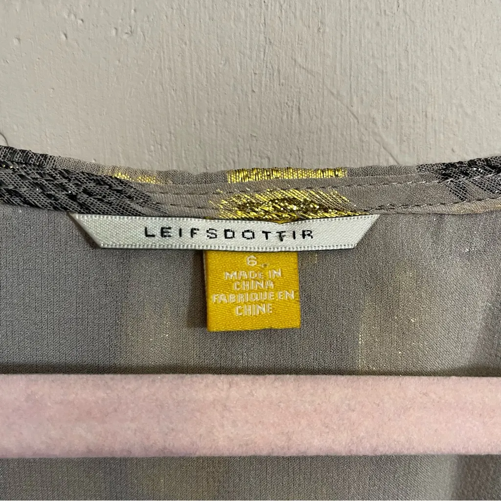 Leifdottir Metallic Firewing Gold Leaf Ruffle V - Image 9