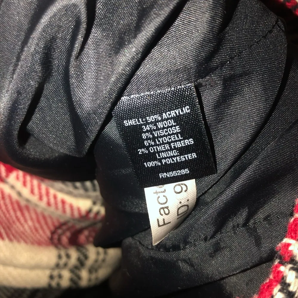 Express Wool Blend Plaid Jacket Moto Short Style Coat Size Small - Image 6