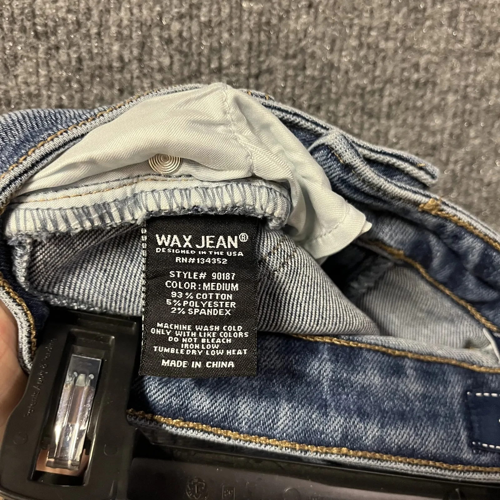 Wax Jean Los Angeles Jeans Womens 27 Blue Distressed Denim Cotton Skinny Leg - Image 8