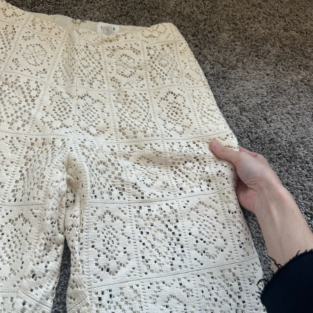 Le Lis Ivory Lace Trousers - Image 4