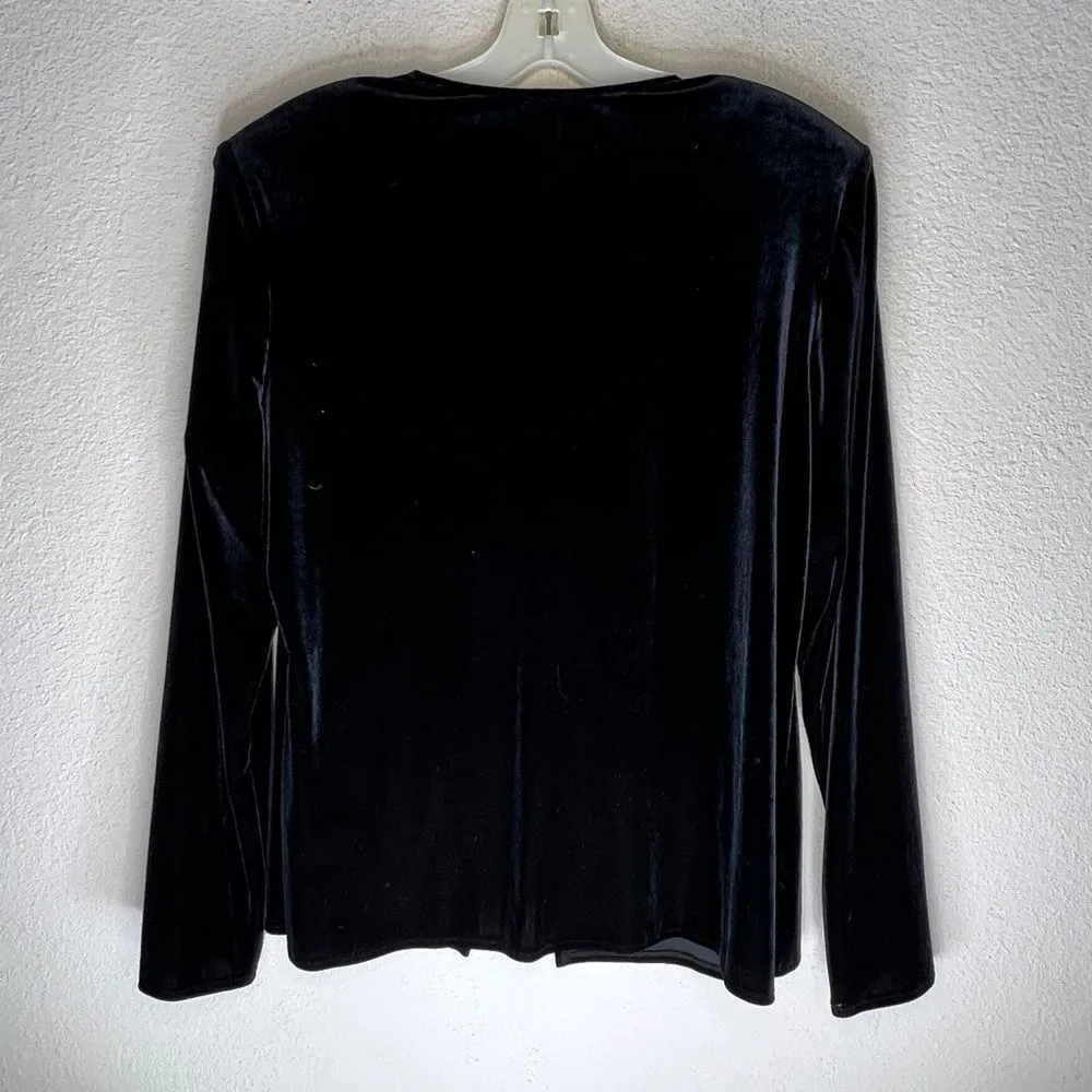 Vintage Crimson by‎ Lawrence Kurtz Velvet Jacket Black Size L - Image 6