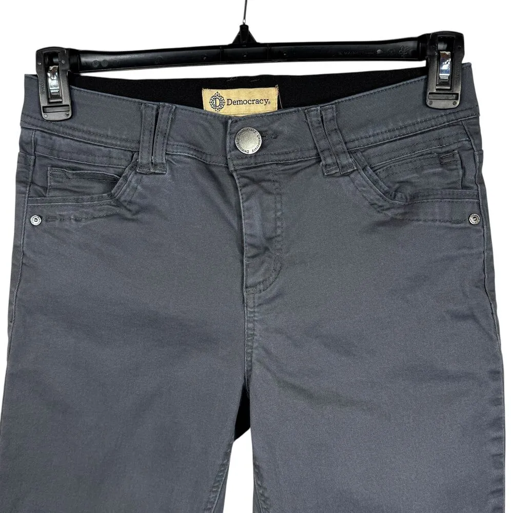 Democracy SZ 6 “Ab”technology Skinny Ankle Jeans Stretch Mid-Rise Zip-Fly Gray - Image 2