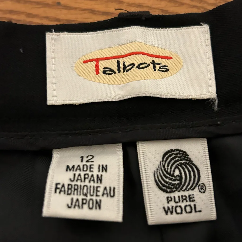 Talbots Vintage Wool Pants Black Size 12 - Image 7